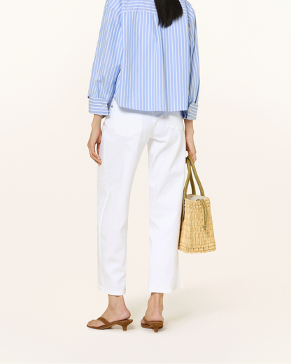Oria Jeans in Pure White Stone
