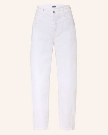 Elin Jeans in Pure White Stone