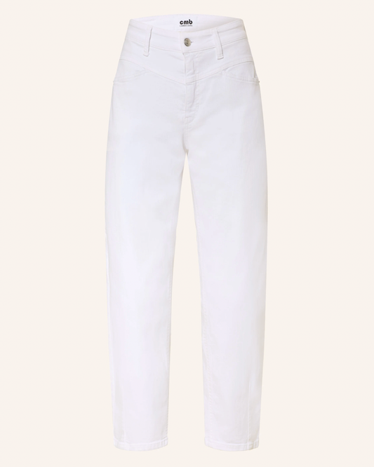 Elin Jeans in Pure White Stone