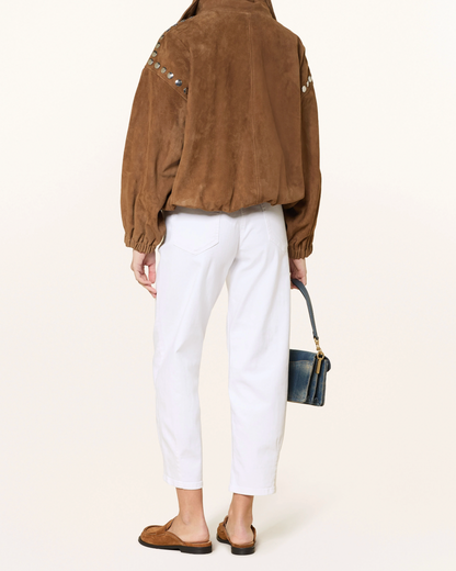 Elin Jeans in Pure White Stone