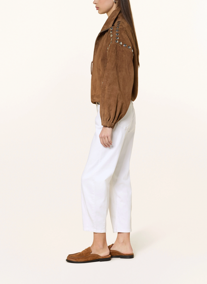 Elin Jeans in Pure White Stone