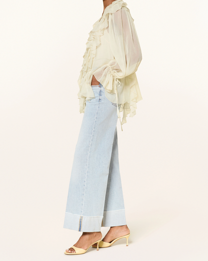 Antonia in Cross Superbleached Fringed