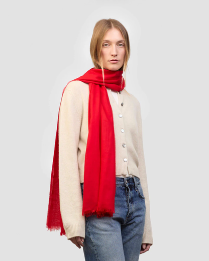 Wispy 70 x 200 Scarf in Regal Red