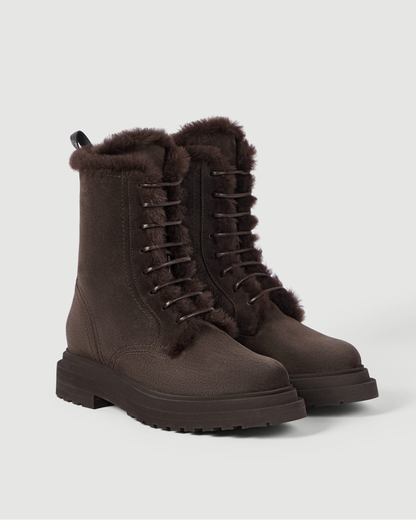 Suede Boots in Pepper
