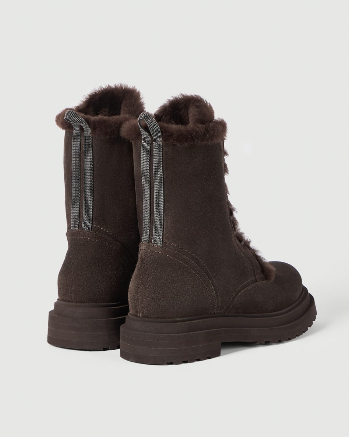 Suede Boots in Pepper