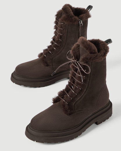 Suede Boots in Pepper