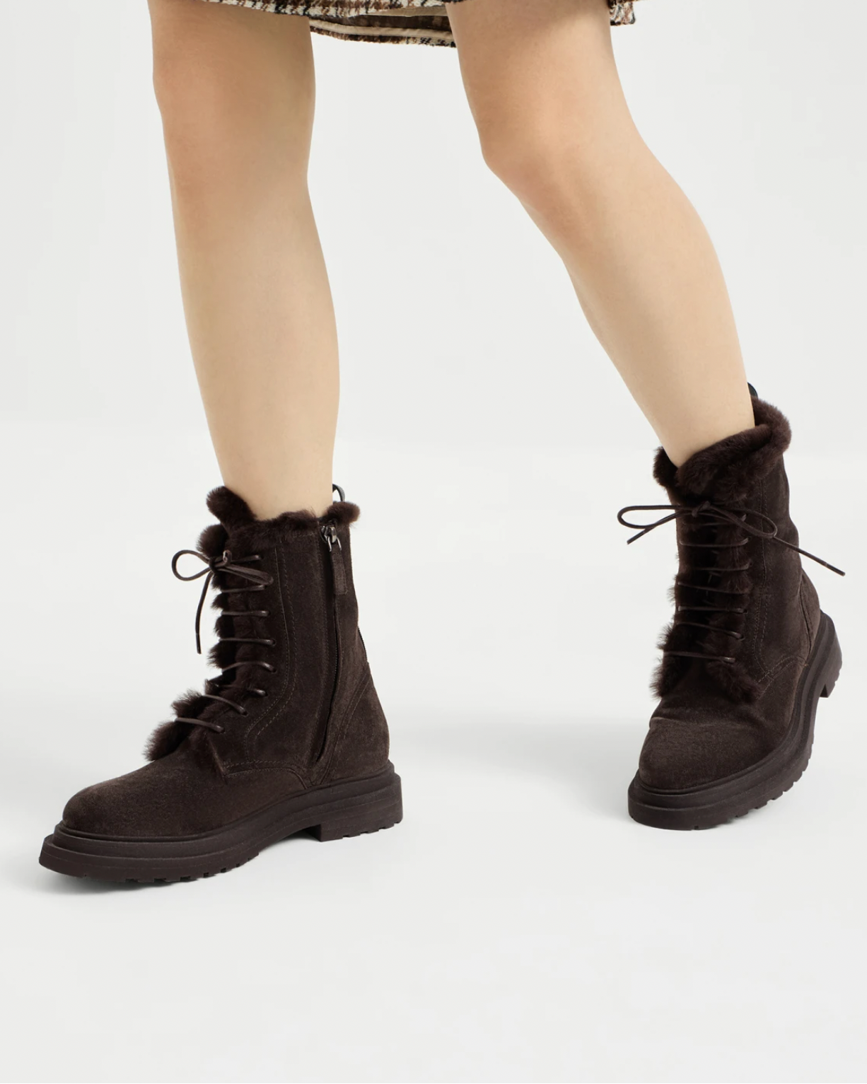 Suede Boots in Pepper