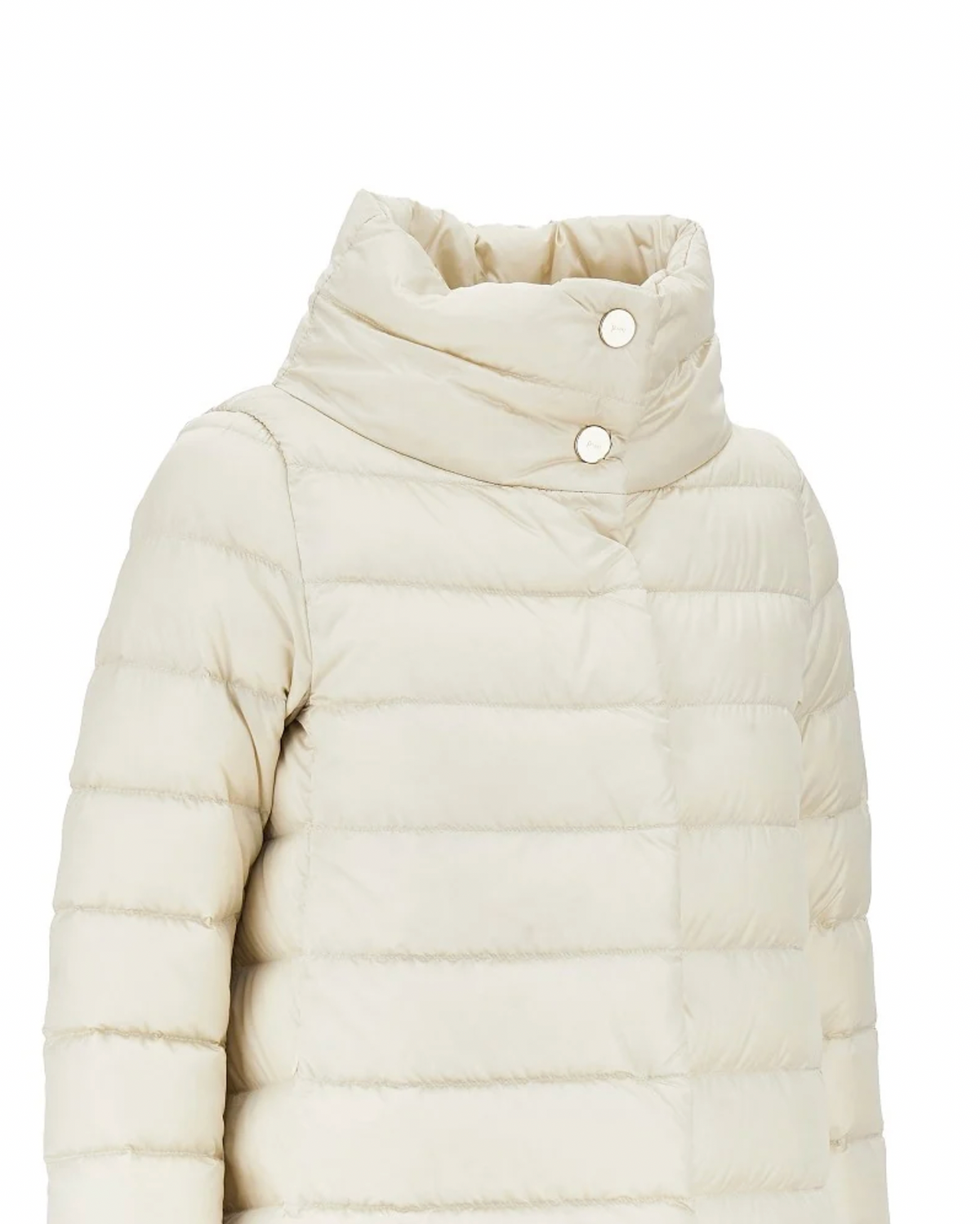 "Amelia" Jacket in White Pearl Nylon