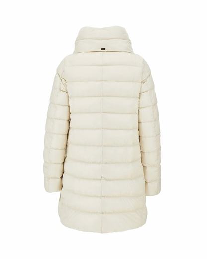 "Amelia" Jacket in White Pearl Nylon