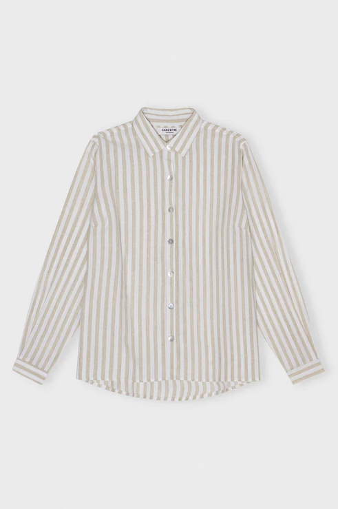 Cecilie Shirt in Nature/White Stripe