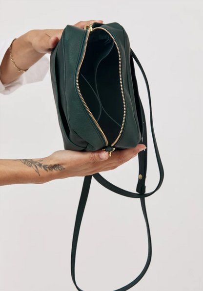 Rome Crossbody Forest Green Aniline