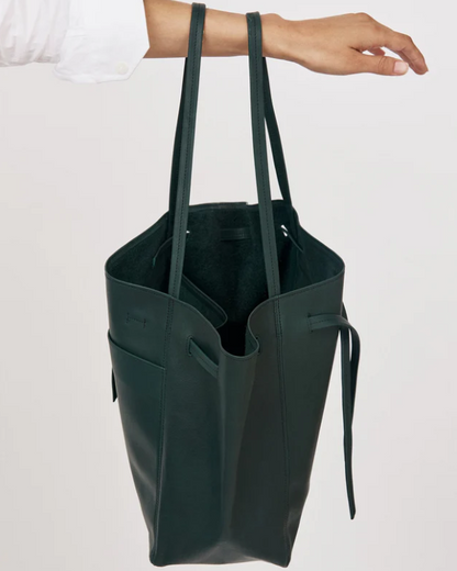 Florence Tote in Forest Green Aniline
