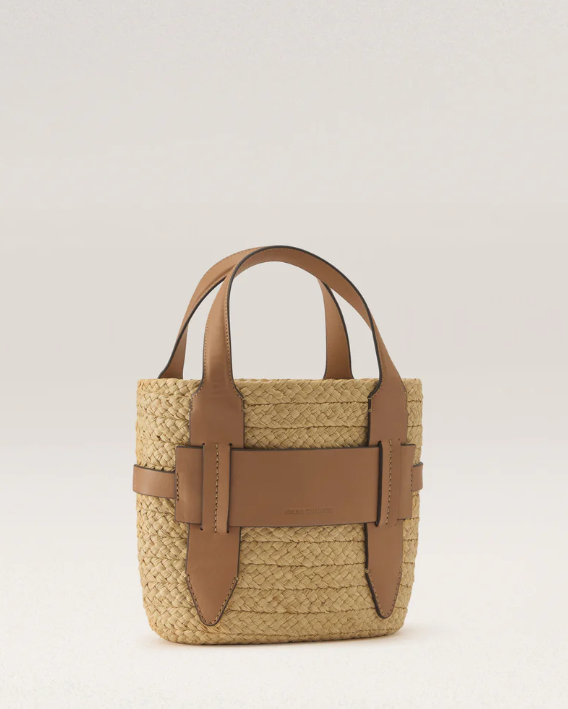 Lipari S Tote in Natural and Camel