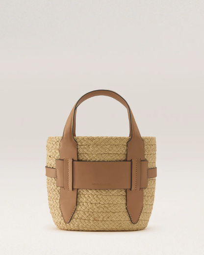 Lipari S Tote in Natural and Camel