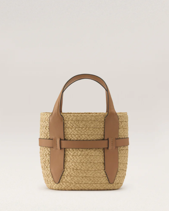 Lipari S Tote in Natural and Camel