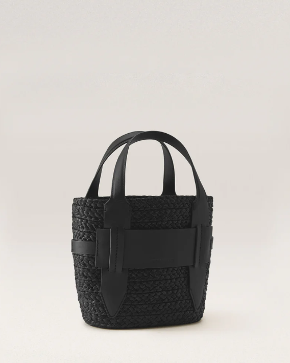 Lipari S Tote in Charcoal and Black
