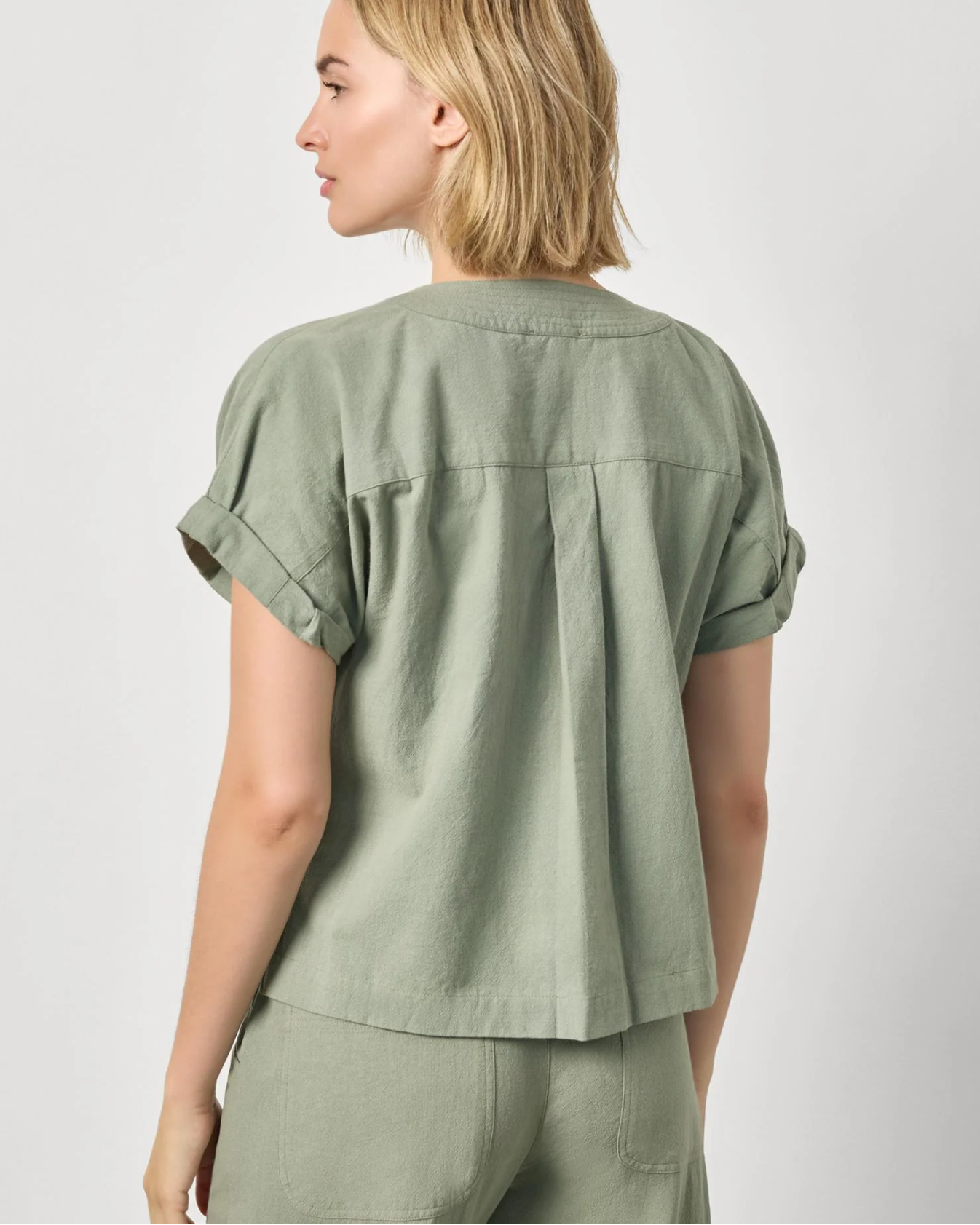 Boxy Popover Dolman in Sage