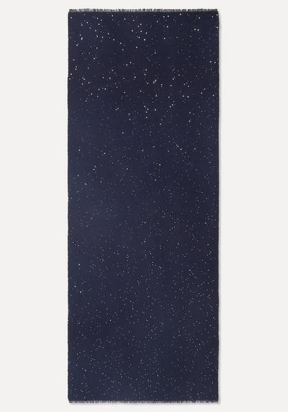 Virgin wool stole in Universe Blue