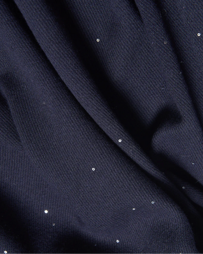Virgin wool stole in Universe Blue