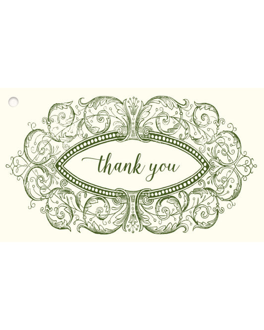 Thank You Cartouche Gift Tags