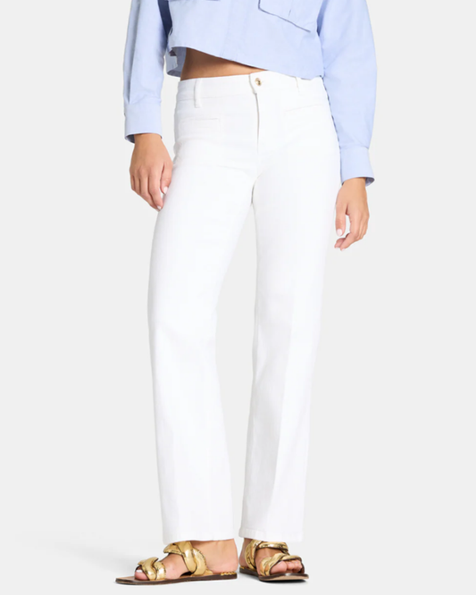 Tess Jeans in Pure White Stone