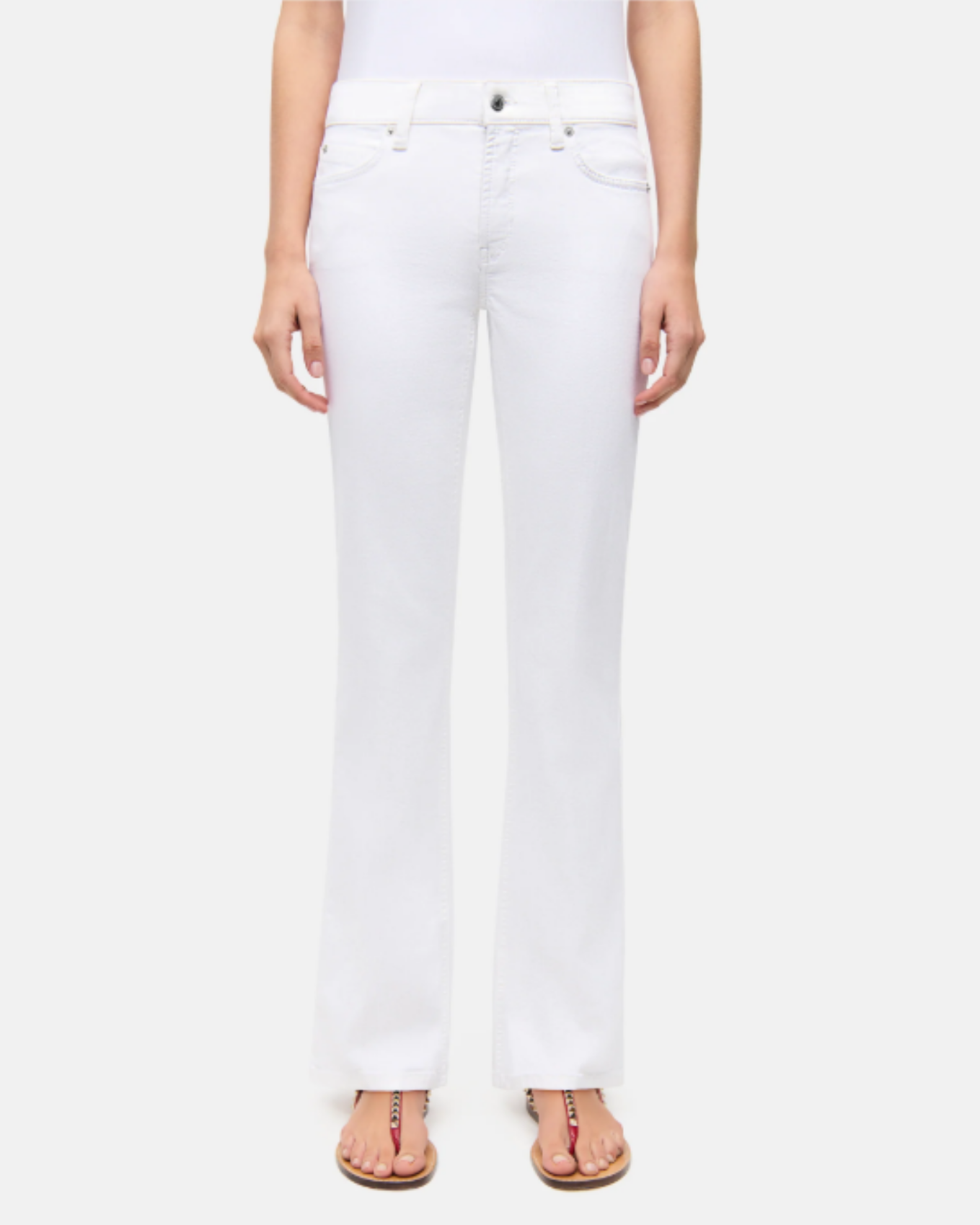 Paris Flared in Pure White Stone