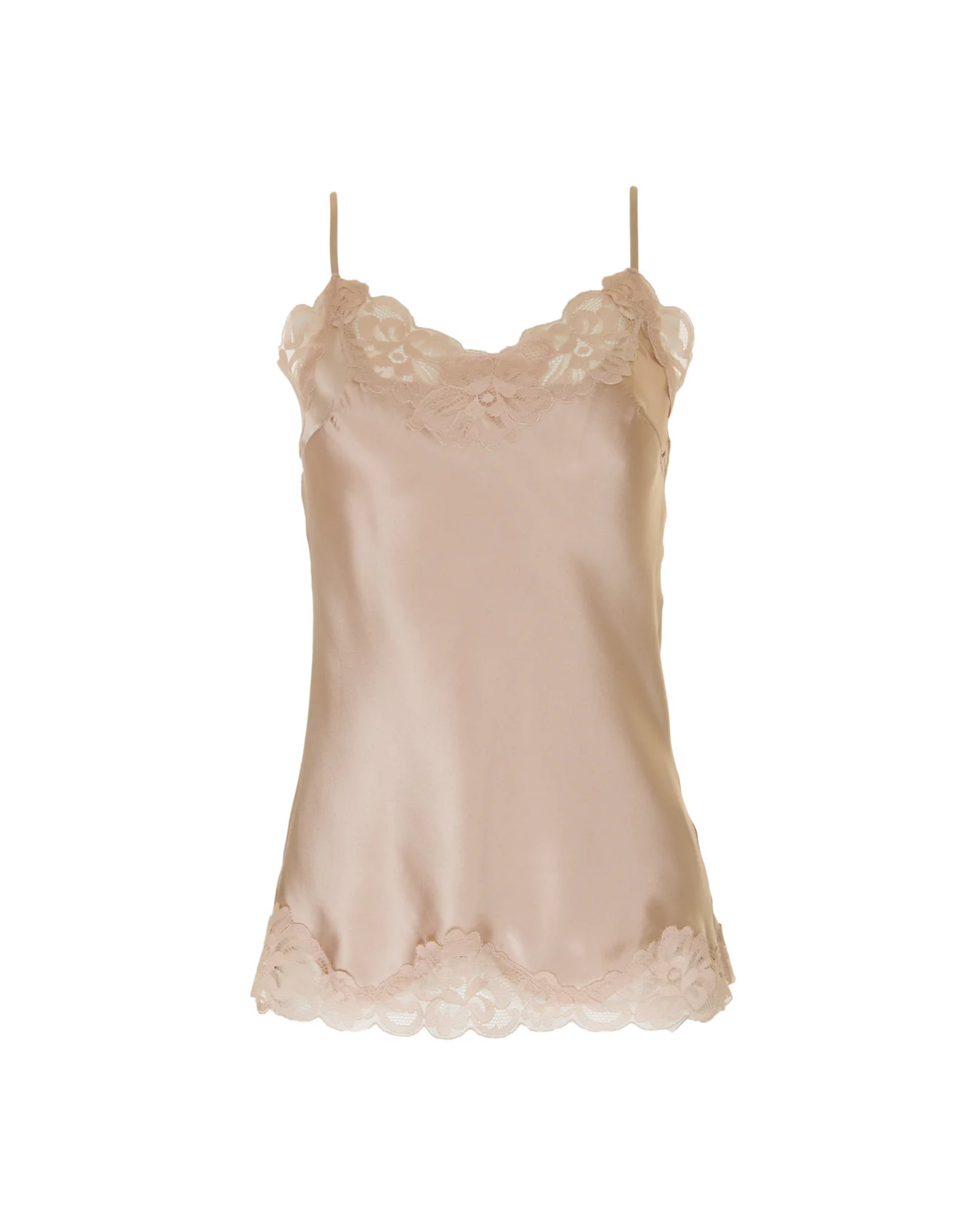 Floral Lace Cami in Nude Crystal
