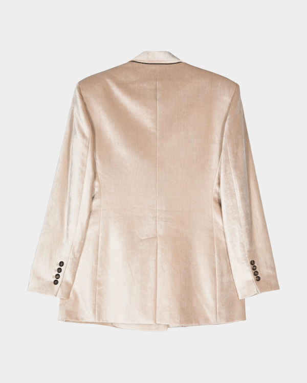 Cotton Velvet Blazer in Chantilly