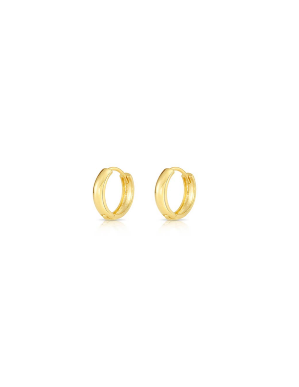 13mm Round Huggie Hoop in 14KY Gold