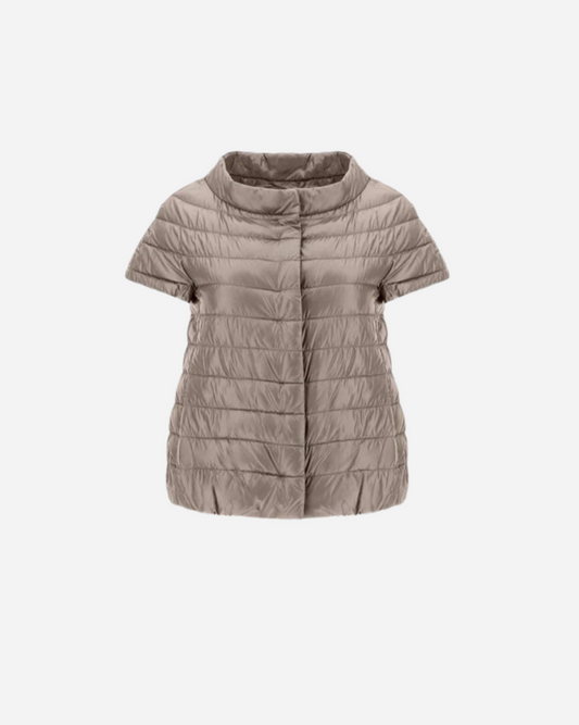 "Emilia" Cap Sleeve Jacket in Taupe