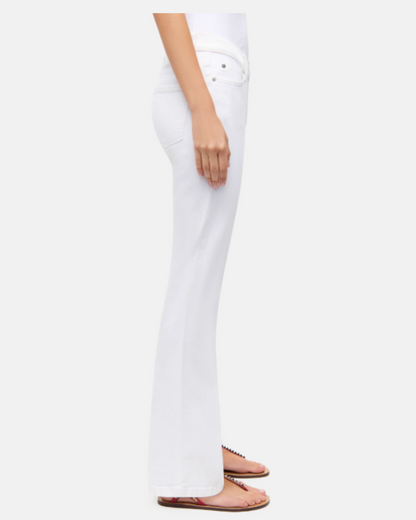 Paris Flared in Pure White Stone