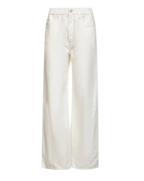 Piece Dyed Cotton Cover Contemporary Pull-on Jeans in Panama