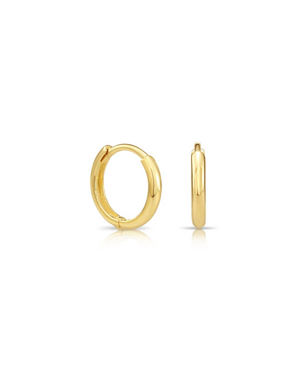 Huggie Hoop Earring with High Polish Finish in 14KY Gold