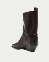 Pair of Ankle Boots with Heels in Testa Moro