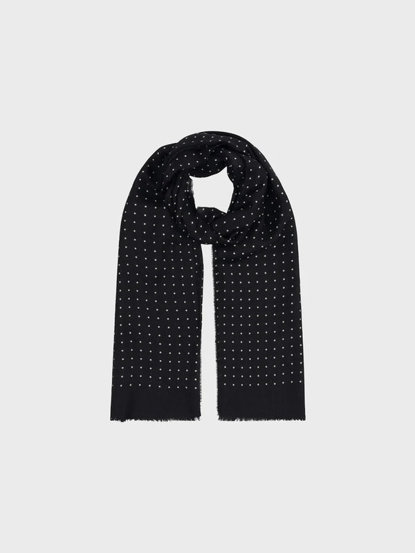 Wispy 70 x 200 Hanover Scarf in Black / White