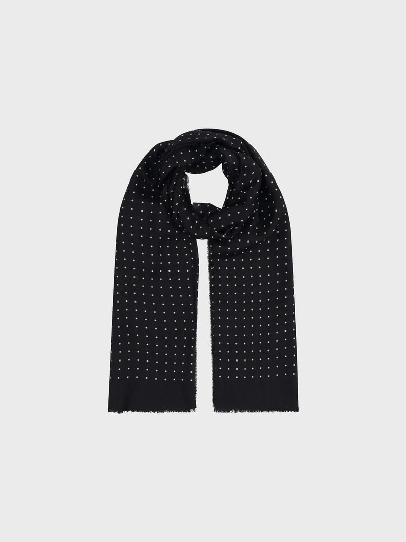 Wispy 70 x 200 Hanover Scarf in Black / White