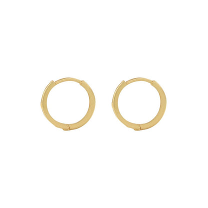 Solid 14k White Gold Thin 13mm Huggies