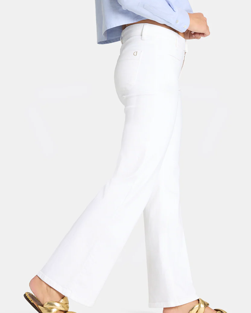 Tess Jeans in Pure White Stone