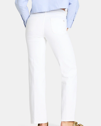 Tess Jeans in Pure White Stone