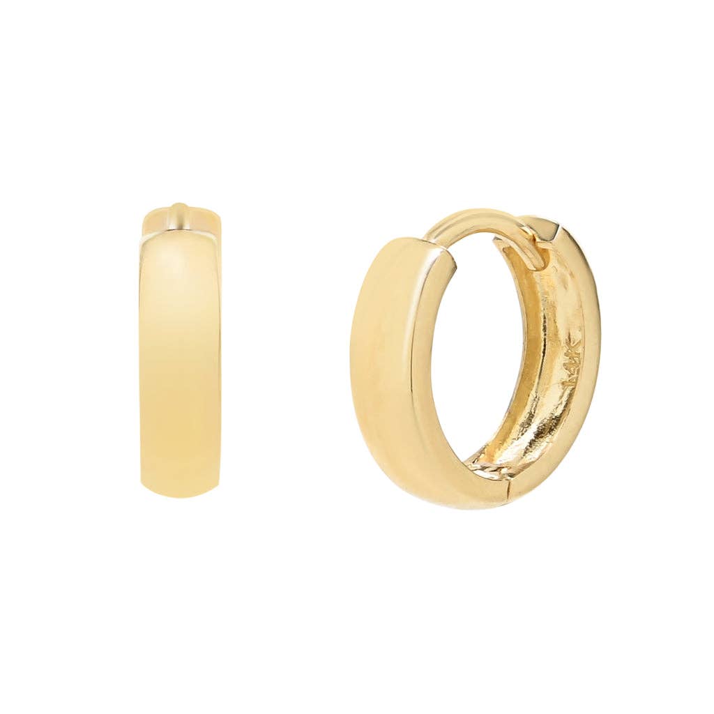 Solid 10k Gold Large Huggies