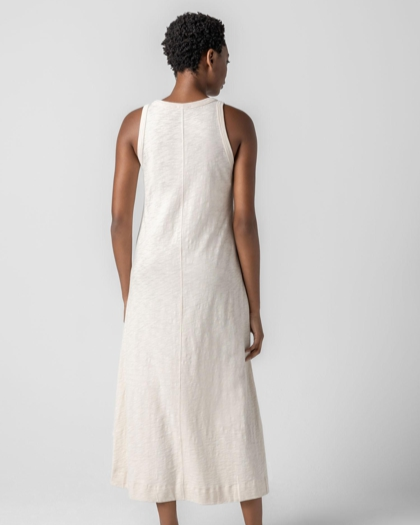 Jewel Neck Tank Dress in Canvas