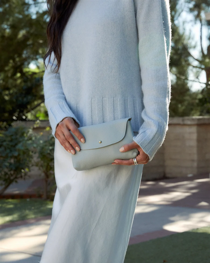 Kaanapali Crossbody in Provence Blue Pebble Grain