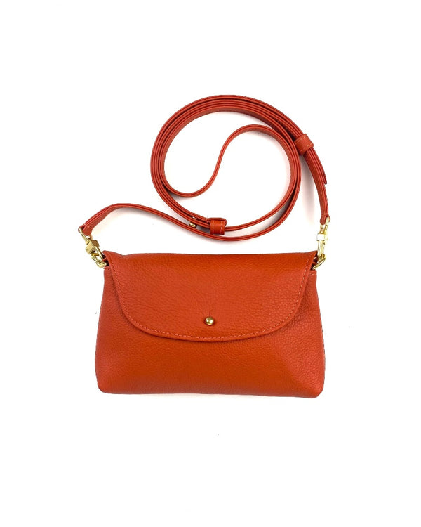Kaanapali Crossbody in Papaya Pebble Grain