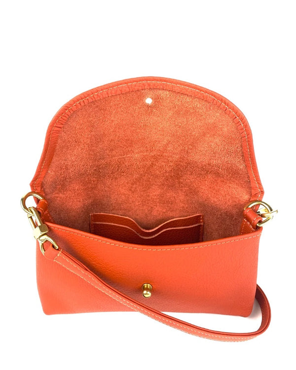 Kaanapali Crossbody in Papaya Pebble Grain
