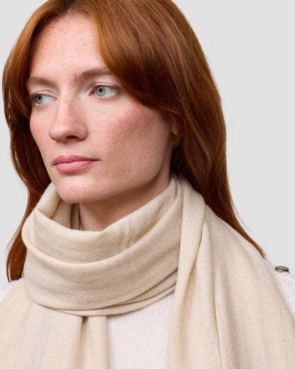 Washed Inverie Karla Scarf in Natural Navy