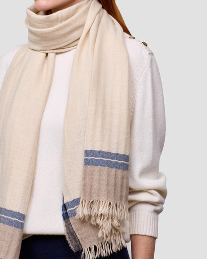 Washed Inverie Karla Scarf in Natural Navy