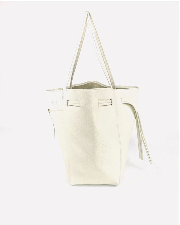 Florence Tote in Milk Pebble Grain