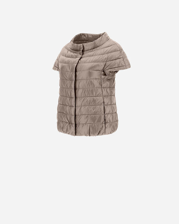 "Emilia" Cap Sleeve Jacket in Taupe