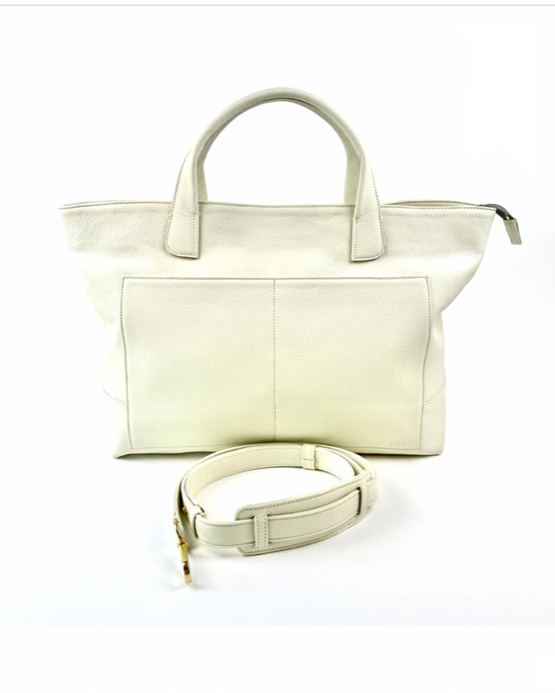 Baja Bag in Milk Pebble Grain